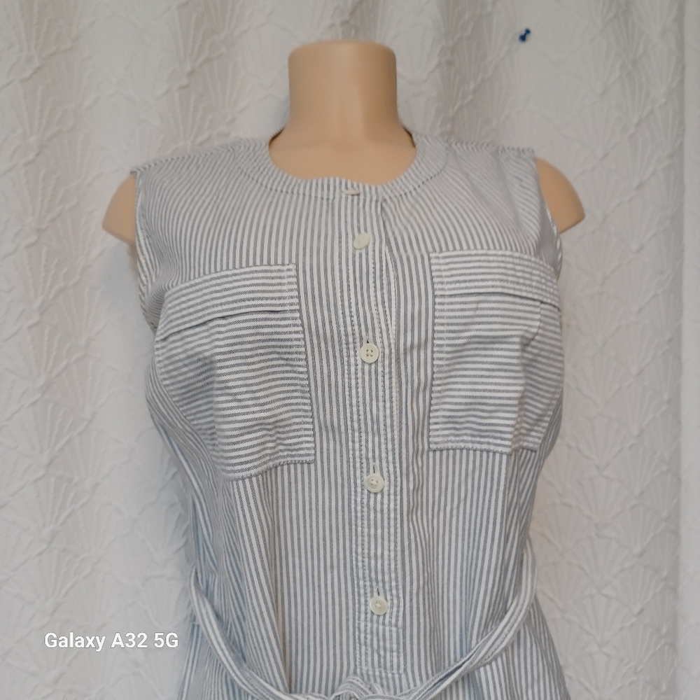 Vineyard Vines  Women Size 8 Blue Striped Mini Dress - Picture 5 of 16